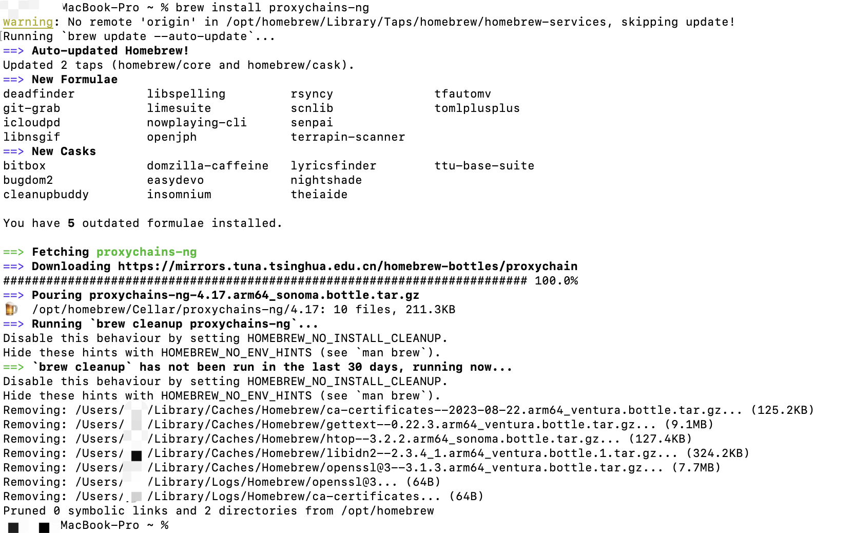 Mac使用proxychain-ng